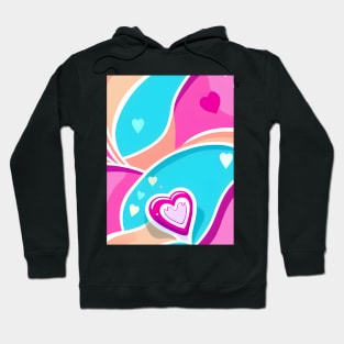 Delicious Candy Heart on Colorful Ice Cream Hoodie